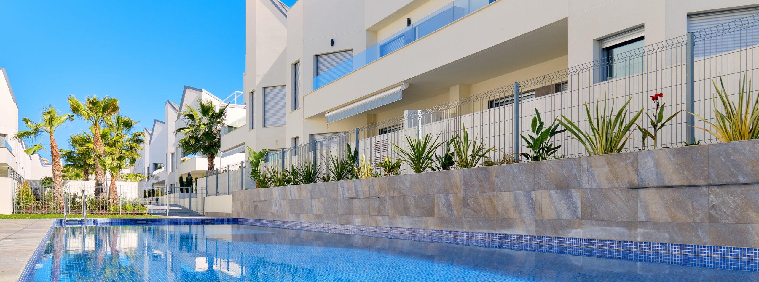 Torrevieja,,Spain,-,Feb,20,,2020:,Banner,View,Modern,Residential